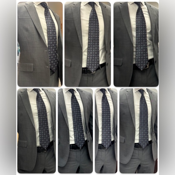 Ermenegildo Zegna Gray and Pink Patterned Tie - Picture 11 of 11